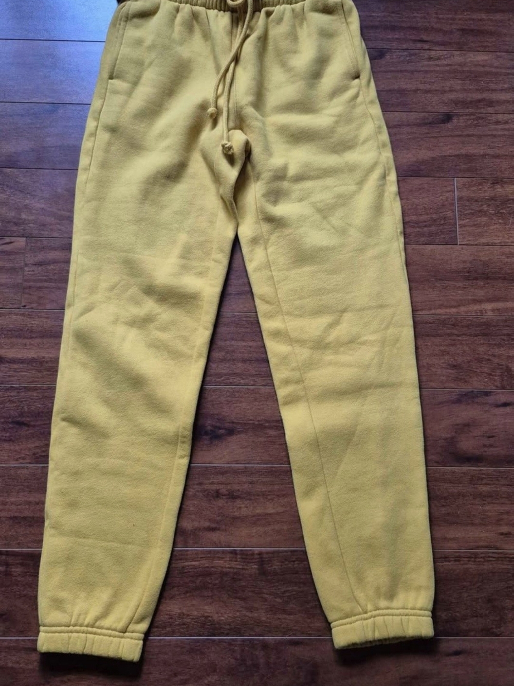 NWT TNA Cozy BF Mustard Yellow Drawstring Jogger Sweatpants 2XS